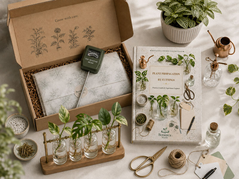 Imagen conceptual del Kit de propagación de Botanica Studio