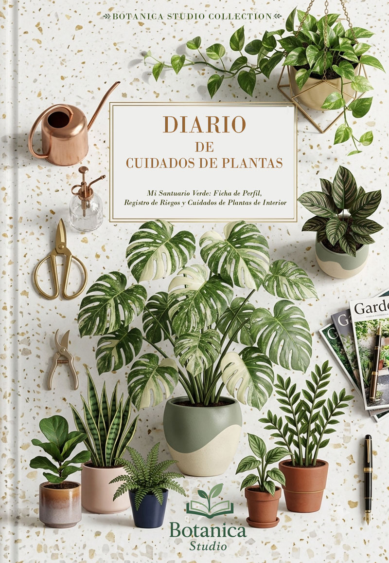 Portada del Diario de cuidado de plantas de Botanica Studio